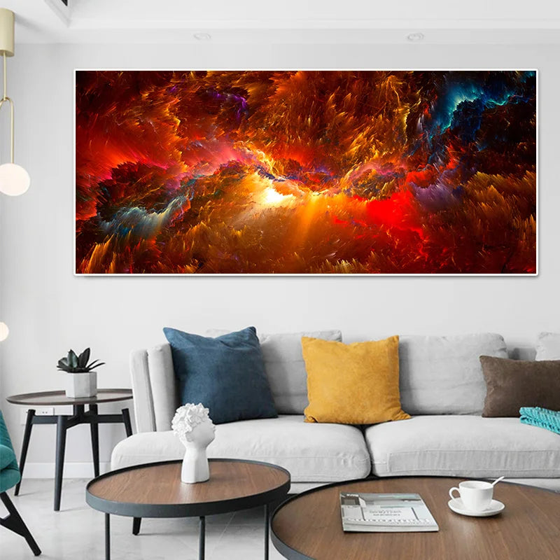 Abstract Colorful Cloud Wall Paintings